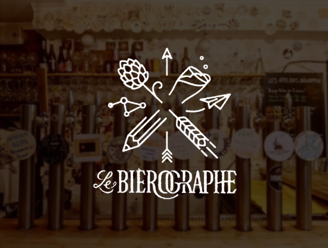 Logo blanc le bièrographe