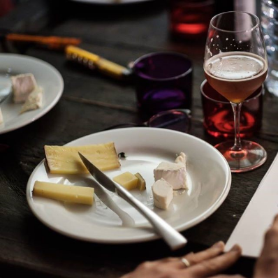 Assiette de fromages.